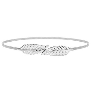 Leaf Waist Belt Silver Luxury Fashion